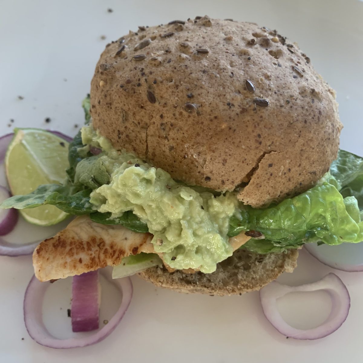 chicken avocado burger