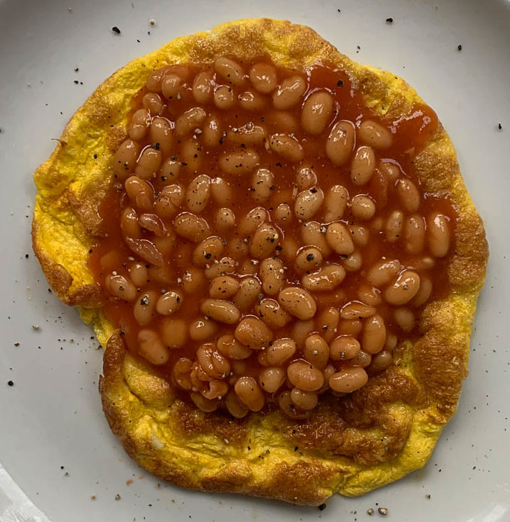 Omlette and Beans